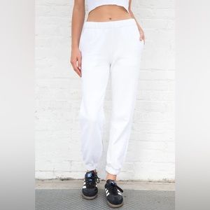 Brandy Melville White Rosa Sweatpants